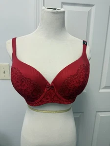 Victoria’s Secret Bra Womens 36DD Red Lace Lined Demi Body By Victoria Underwire - Picture 1 of 17