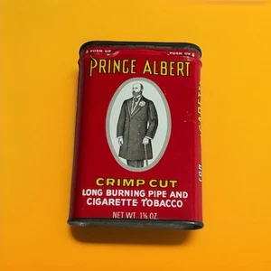 Vintage Prince Albert Crimp Cut Tobacco Tin-Red Push Up Lid-R.J Reynolds-1 5/8oz - Imagen 1 de 5