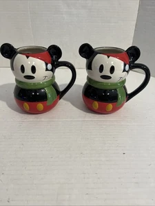 Juego de 2 tazas Mickey de Navidad de la tienda Disney 12 OZ - Imagen 1 de 3