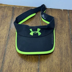 Under Armour ColdBlack Visor Hat Strapback Women's OSFM Black Green - Picture 1 of 5