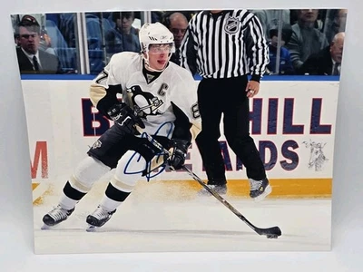 Foto de hockey firmada por Sidney Crosby Pittsburgh Penguins 8X10 certificado de autenticidad UG Foto 1 de 3