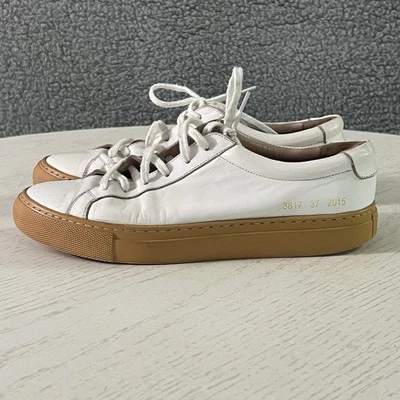 Common Projects Zapatos Mujer 37/7 Blanco Goma Cuero Aquiles Zapatillas bajas Foto 1 de 4
