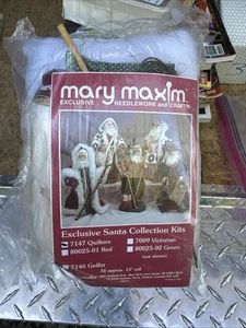 New Mary Maxim Exclusive Santa Collection Complete Craft Kit Western 13” Vintage - Picture 1 of 5