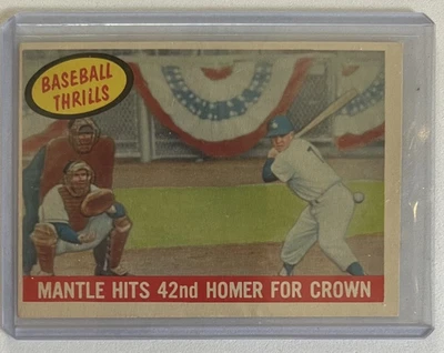 1983 Topps #491 Mantle Hits 42º jonrón para Crown, (en muy buen estado+/-) 120725 Foto 1 de 2