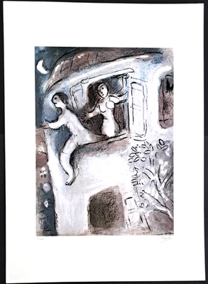 Marc Chagall  - David gerettet von Michal -  70x50 cm  Auflage  Nr. 20/300 - Bild 1 von 4