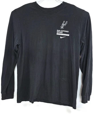 Camisa San Antonio Spurs Para Hombres XL Negra NBA Baloncesto Nike Dri Fit Manga Larga Foto 1 de 4