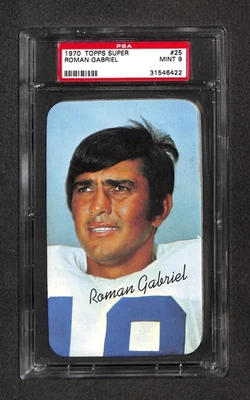 1970 Topps Super #25 ROMAN GABRIEL PSA 9 Mint 31546422  - Image 1 of 3