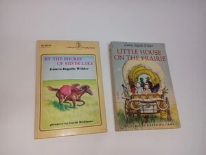 Book lot Little House Prairie, By Shores of Silver Lake by Laura Ingalls Wilder - Picture 1 of 13