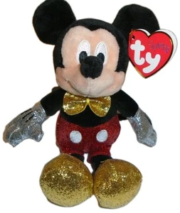 Ty Beanie Baby - Disney MICKEY MOUSE (Super Sparkle) (6 Zoll) NEU NEU MIT ETIKETT Plüschtier - Bild 1 von 6