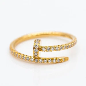 Cartier Ring Juste Un Clou 750/18K Roségold Diamanten 0,4ct F/VVS Gr. 59 - Bild 1 von 2
