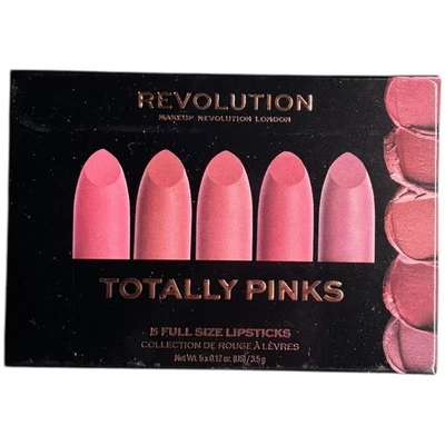 Makeup Revolution Totally Pinks 5 Labiales Tamaño Completo Colección Mate Regalo MUA Foto 1 de 3
