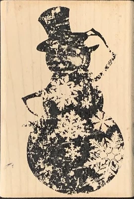 Estampadores Anónimos Tim Holtz Estampado Copo de Nieve Muñeco de Nieve Estampilla de Goma Foto 1 de 4