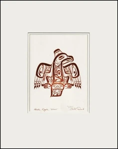 Kupfer HAIDA "ADLER - GHUUT" von Bill Reid - 11" x 14" mattierter Kunstdruck - Bild 1 von 2