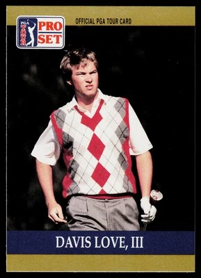 Davis Love III, 1990 Pro Set PGA Tour, #56, , RC - Image 1 of 2