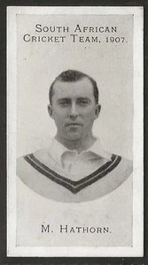 TADDY-SOUTH AFRICAN CRICKET TEAM 1907-#03- M. HATHORN - Picture 1 of 2