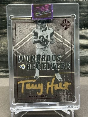 Majestic Torry Holt 2017 tinta dorada en tarjeta automática/15 maravillosos receptores SP Rams Foto 1 de 2