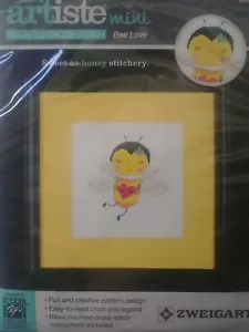 Artiste Zweigart Mini Counted Cross Stitch Bee Love * - Picture 1 of 3