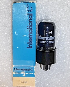7408 (6V6GT) Int'l Servicemaster black glass NOS Vacuum Tube, TV-7D Tested 111% - Picture 1 of 3