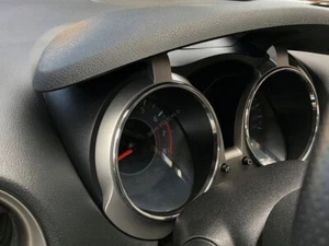 For Nissan Juke F15 2010-2017 Polished Aluminium Dash Trim Rings for Cluster x2 - Bild 1 von 10
