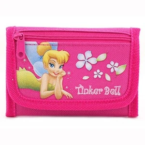 Disney Fairy Tinkerbell Kids Trifold Wallet School Girls gift Wallet Dark Pink - Picture 1 of 2