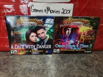 A DATE WITH DANGER Hidden Object 4 PACK & Once Upon a Time 5 mystery PC games - Image 1 of 4