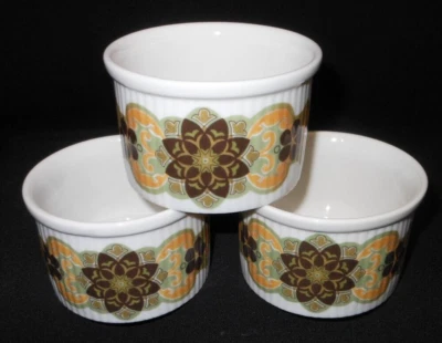 N-C487-3mm Royal Doulton oven ware SEGOVIA TC1084 ramekin dish x 3 — 第 1/4 张图片
