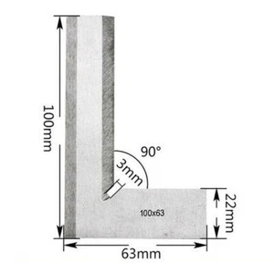 Hardened Steel 90 Degree Try Square Ruler, Woodworking Corners Making Centering - Picture 1 of 5