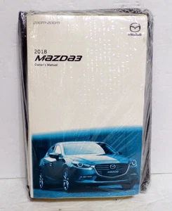 New Sealed 2018 Mazda 3 Owner's Manual Set BN3A-A1010 in Canvas Case - Picture 1 of 2