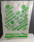 Vintage Extra Large Montgomery Ward Plastic Shopping Bag Cotler Bridgestone