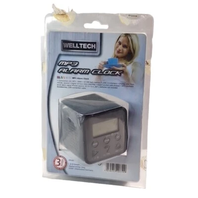 WELLTECH MP3 Alarm Clock Model 40330/WMP30 New Old Stock New in Open Packet - Image 1 of 4