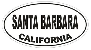 Santa Barbara California Oval Bumper Sticker or Helmet Sticker D2819 Euro Oval - Picture 1 of 1