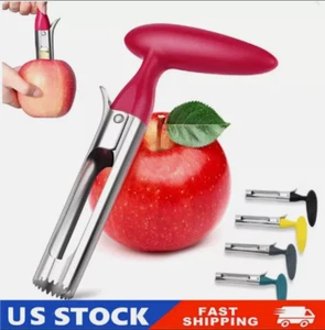 Fruit Apple Corer Pear Tools Stainless Steel Kitchen Twist Easy Core Remover US - Picture 1 of 7