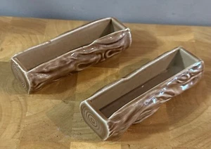 Abbeveratoi vasi posy vintage Wade ceramica beige smaltati - Foto 1 di 4