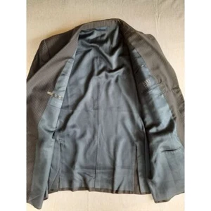 Burberry London by Saks 5th Avenue Men 48R Pure Wool Stripes Gray Blazer - Picture 1 of 14