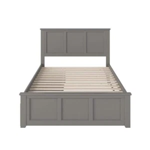 AFI Madison Classic Platform Bed Bed-Frame Mounted Non-Upholstered Wood Gray - Picture 1 of 5