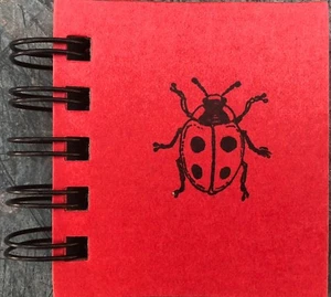  LADYBUG Wirebound STICKY NOTE BOOK 200 Sheets/Pocket/Purse 3.5"x3"x0.75" L@@K! - Picture 1 of 12