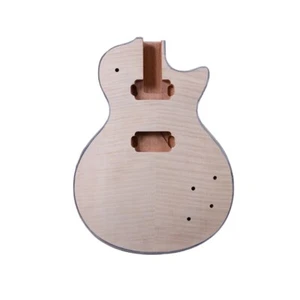 DIY Electric Guitar Body Replacement LP Style Mahogany Wood Flame Maple 5 LINES - Picture 1 of 2