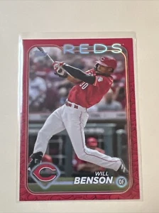 2024 Topps Series 2 Will Benson Team Color Match SP/SSP # 386 Cincinnati Reds - Picture 1 of 2
