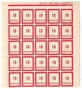 Timbre fictif N° 98 en fragment de feuille de 25 timbres Neuf ** MNH - Picture 1 of 1