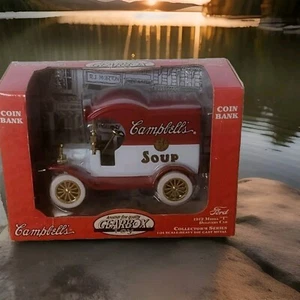 Campbell's Soup Delivery Truck Coin Bank Model T Gearbox Die-Cast 1/24 Scale - Picture 1 of 6