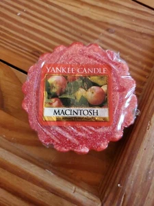 NEW YANKEE Candle Macintosh wax melt tart apple OLD WHITE LABEL small - Picture 1 of 2