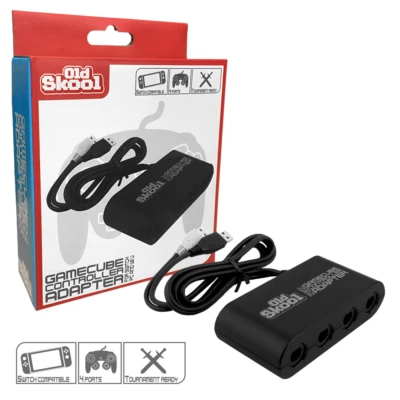 Old Skool 4 Port GameCube Controller Adapter for Nintendo Switch WiiU & PC - Image 1 of 3