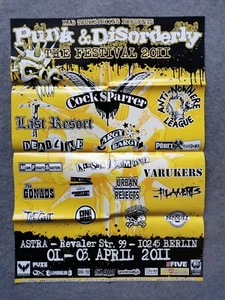Punk & Disorderly Festival 2011 Plakat Cock Sparrer Last Resort Pöbel & Gesocks - Bild 1 von 1