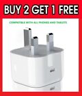20W Fast USB-C Port Charger UK Mains Wall Plug Adapter 3 Pin For iPhone 15 14 13