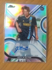2022 Topps Finest MLS Refractor Auto Jack McGlynn #66 Rookie Auto RC - Bild 1 von 2