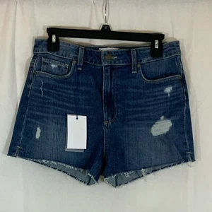 Paige NEW Size 29 Margot Cutoff Denim Jean Shorts in Yasiel Destructed Wash - Picture 1 of 2