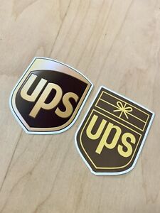 2PCS UPS Sticker Vintage United Parcel Postal Service Vinyl Decal Sticker 3"