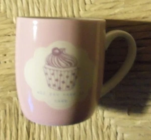 Wilko All You Need is Cake - Cupcake - Large Pink Mug - New - Picture 1 of 1