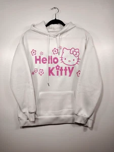 Hello Kitty Katze miau kawaii Japan cute Damen Hoodie Weiß XL Gebraucht - Picture 1 of 8
