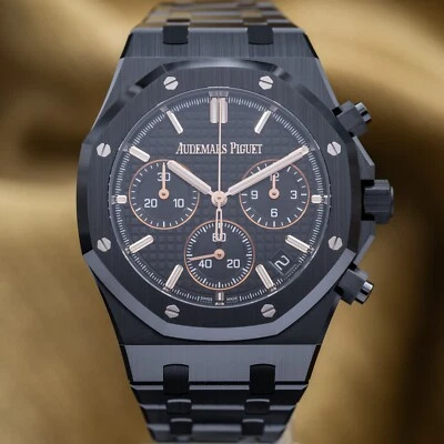 Audemars Piguet Royal Oak cronógrafo 41mm cerâmica preta 26240ce - conjunto completo 2023 - Imagem 1 de 4